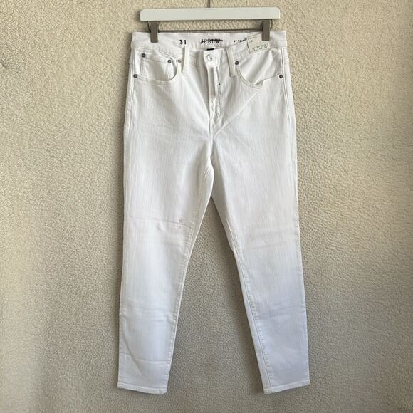 J Crew 9 Inch Toothpick Jeans Womens Size 31‎ White - Picture 1 of 12